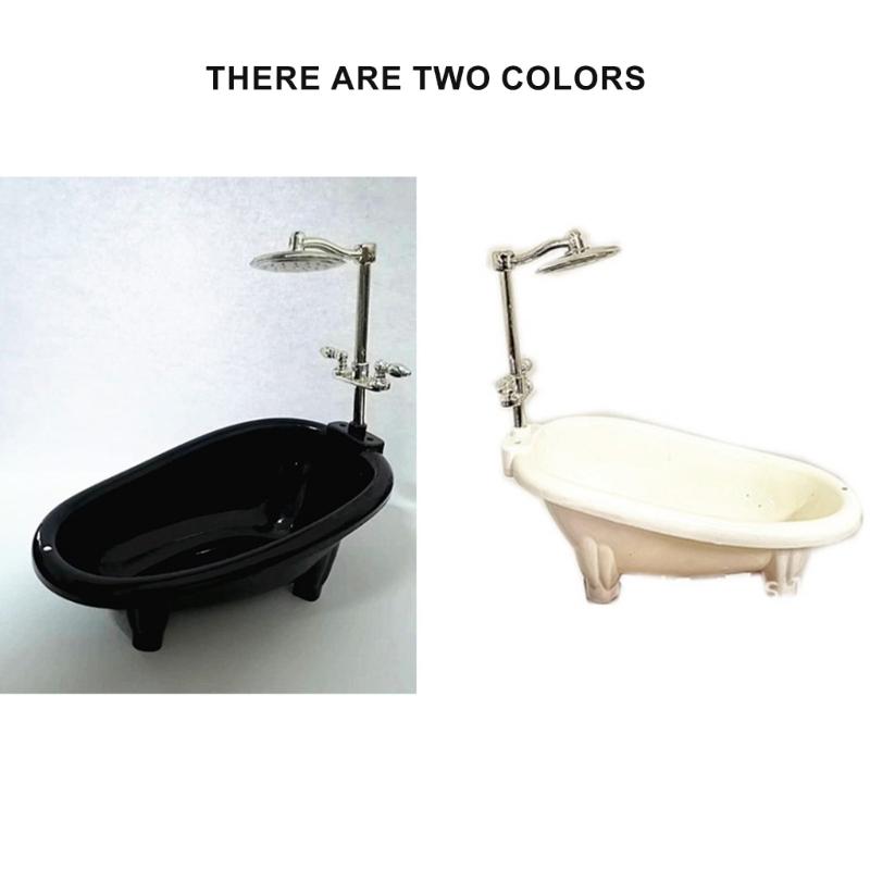 Exquisite 1:12 Miniature Bathtub for Dollhouses Bathroom Scene Decoration and Collectible Display