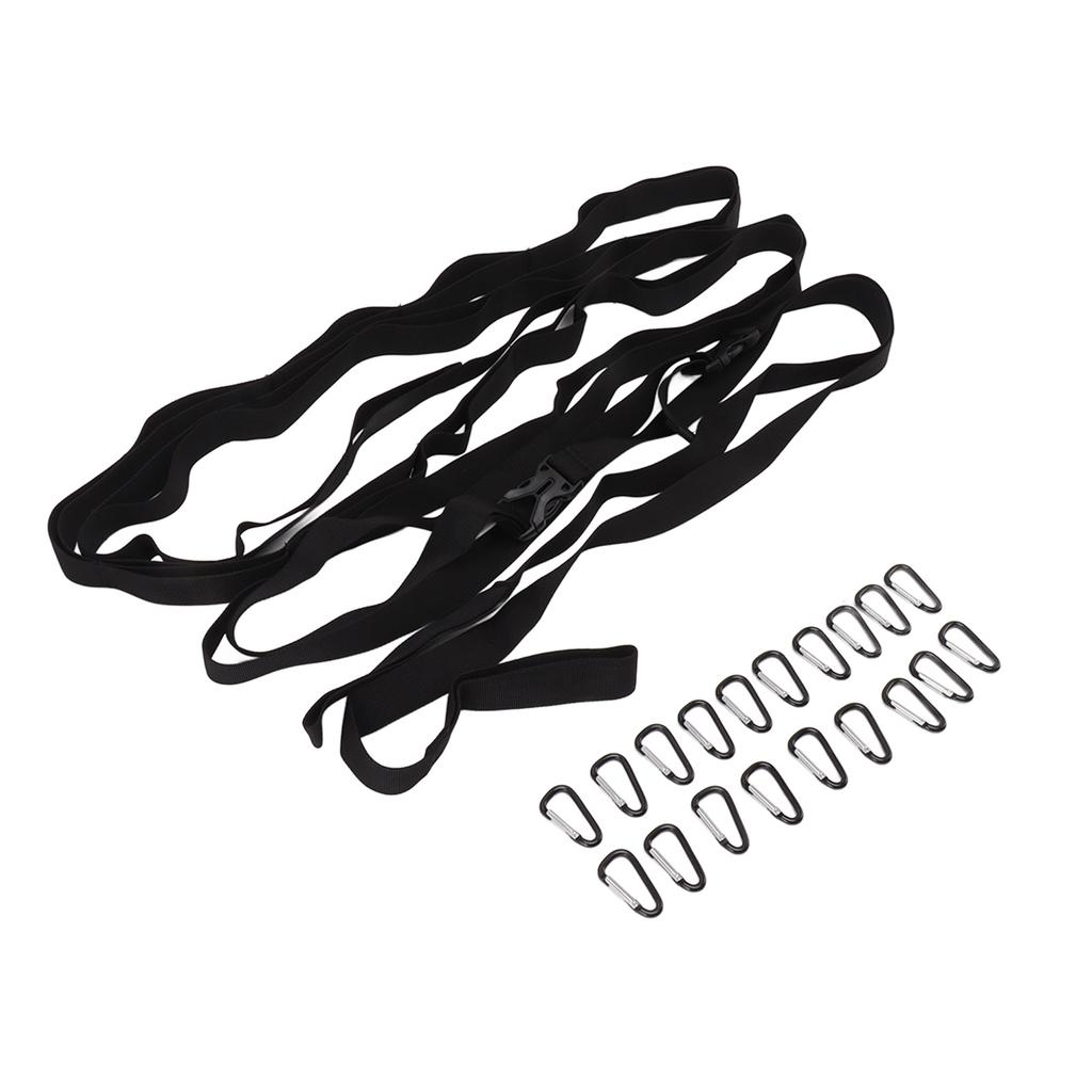 19 Ring Reisebügel Wäscheleine Outdoor Tragbar Camping Wäscheleine mit Karabiner für Reisen