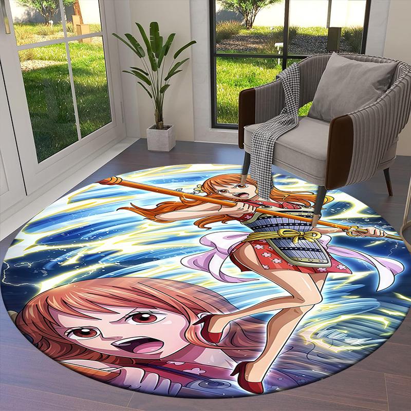 Nami Round Area Rug Carpet Rug For Living Room Bedroom Sofa Playroom Decor Nonslip Floor Mat