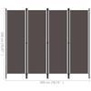 VidaXL Room Divider 4 Panels Anthracite 200x180 Cm