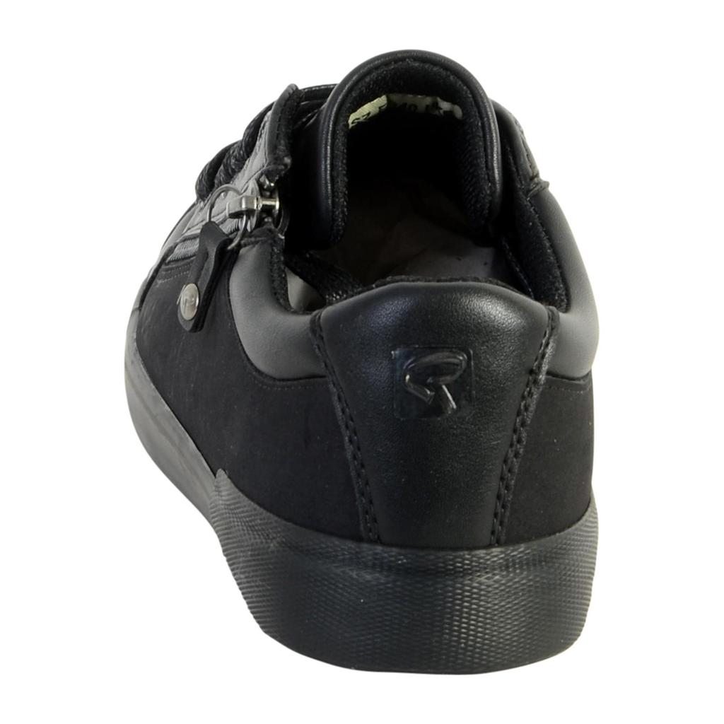 Rieker M1907 Sneaker Basse Donna, Comode, Con Zip, Colore Nero
