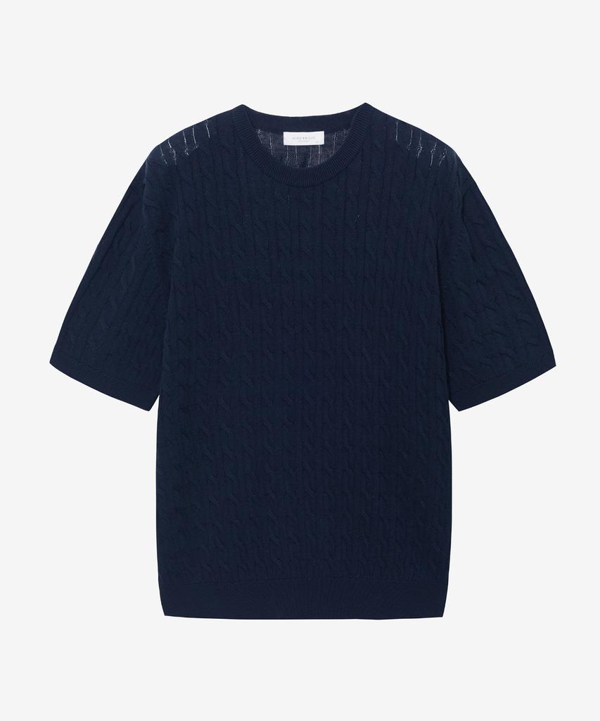 MINDBRIDGE Cable Round Short Sleeve Knit - 3 Colors