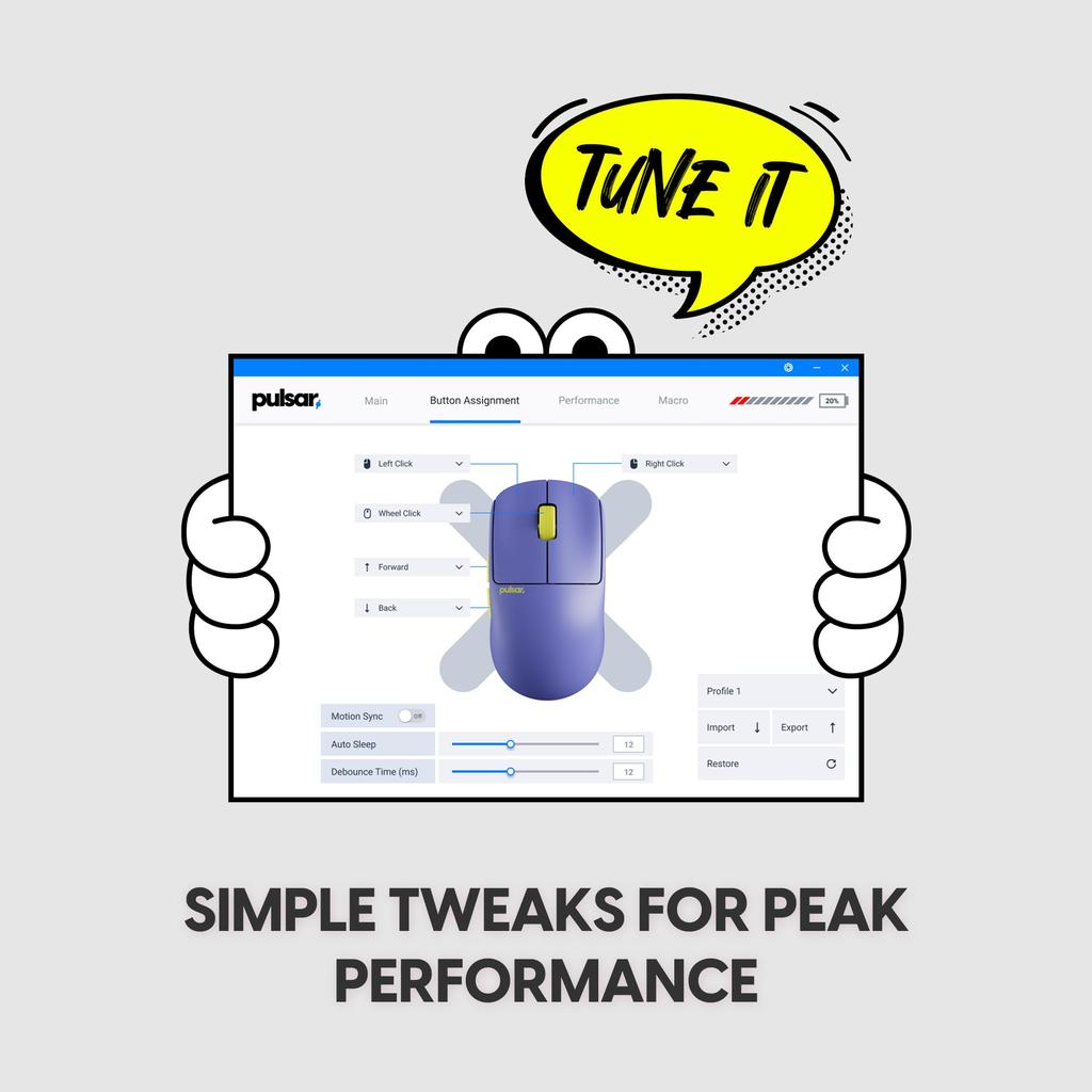 Pulsar Gaming Gears X2 CrazyLight Tokyo Edition Wireless Gaming Mouse, Ultra-Lightweight (35g), 8K Polling Rate, 1ms, 32000 DPI, Optical Switch, XS-1