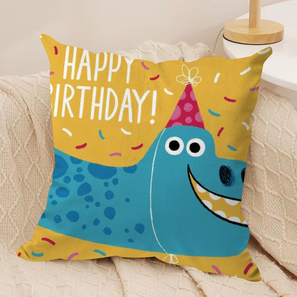 

Cute Cartoon Dinosaur Cushion Cover Soft Plush DoubleSided Printed Sofa Pillow Cushion Cover AllSeason Durable Decor Gift 30x30cm