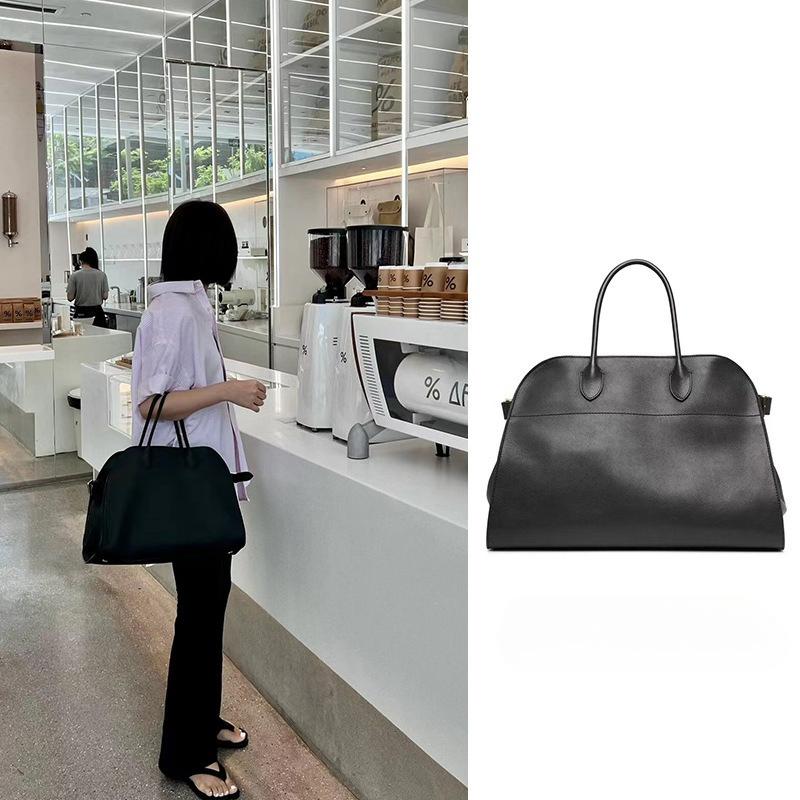THE * ROW star with the same Margaux 15 inch handbag old money wind tote bag leather big bag suede bag