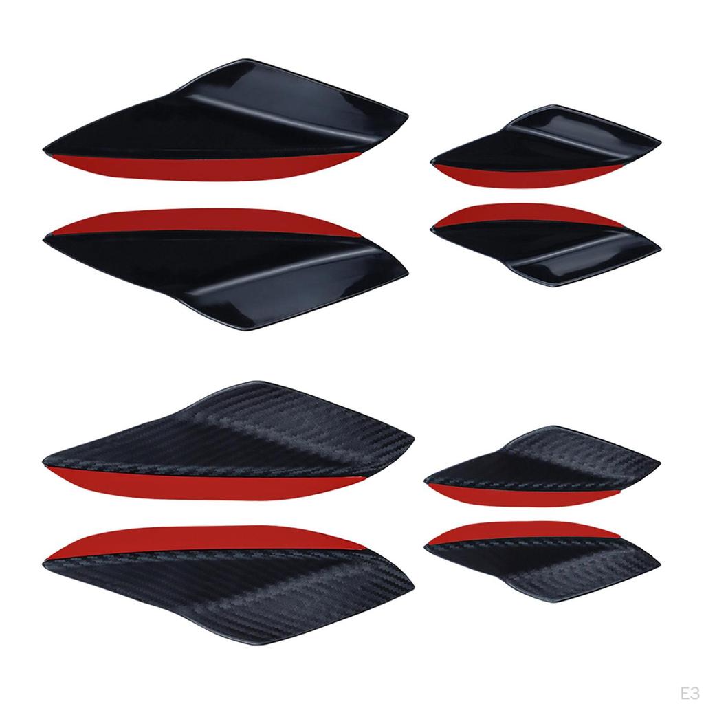 4 Pieces Universal Car Spoiler Canards Kit Diffuser Soft Automotive Supplies Auto Anti