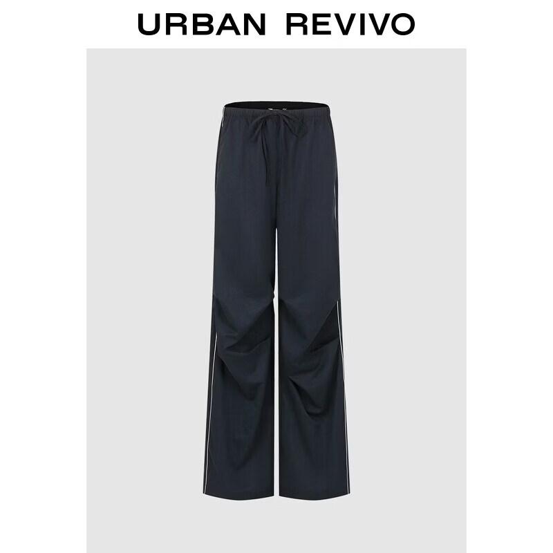 UR2026 Women s Color-Block Pleated Wide-Leg Pants XXS