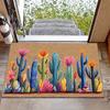 VIKAMA Beautiful Cactus Flower Carpet Lightweight Doormat Stain-Resistant Welcome Mat Rug For Bedroom Carpet For Live Room Home