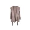 Pink hooded lazy loose double-sided wool coat short autumn and winter coat classic temperament elegant
