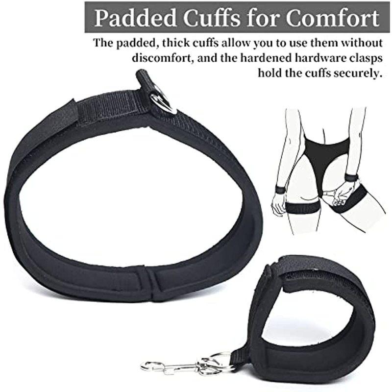 BDSM Restraint Fetish Bed Bondage Handcuffs Ankle Cuffs Adult Games Set Erotic Accessories Sex Toys for Women Men Couples Gay