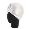 Nové dámské zlaté stříbrné turbanové čepice chemo bandana hidžáb plisovaná indická čepice turbante klobouk dámský šátek na vlasy muslimská pokrývka hlavy