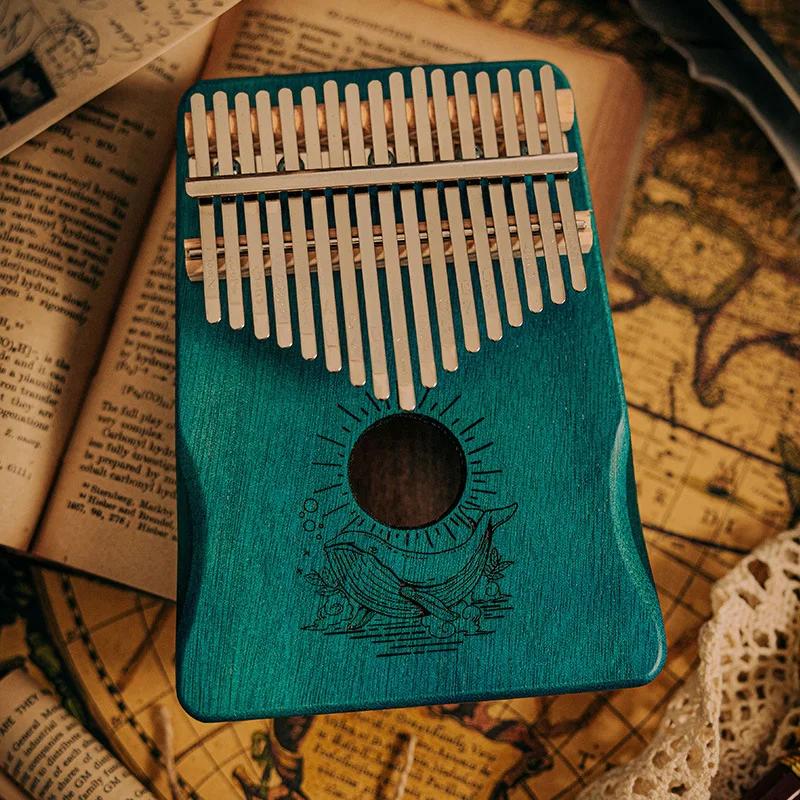 Thumb Piano Finger Perform Style 17 Tone Manual Tune Box-Type Kalimba Birthday Festival Musical Instruments Gift For Kids