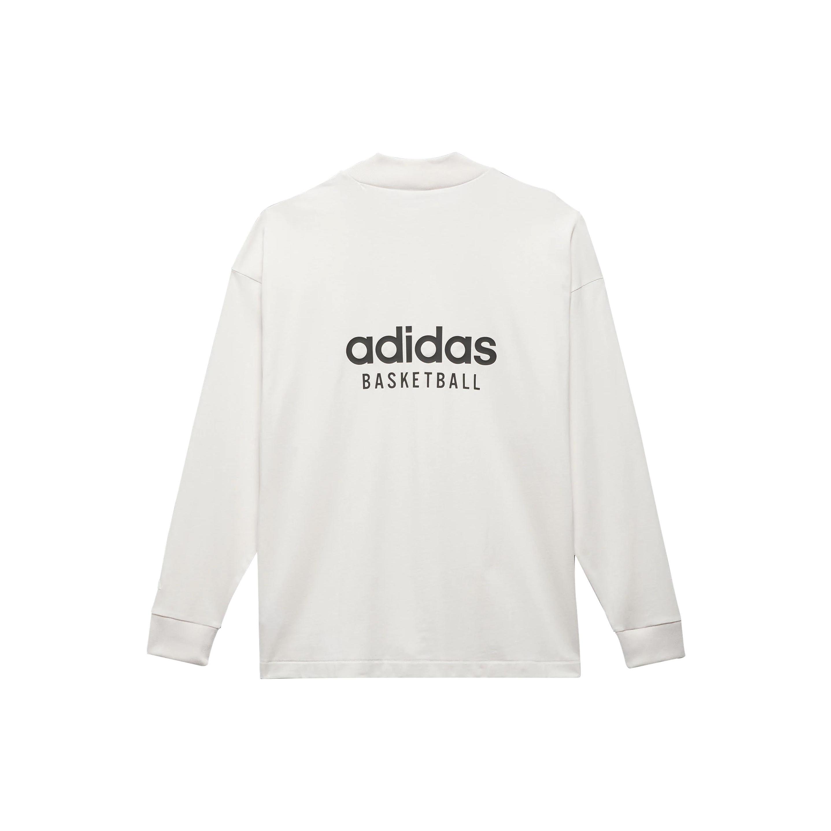 adidas Basketball Long Sleeve Tee White Men s IA3424 XL