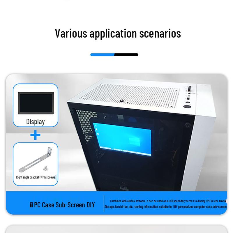 5-7 Inch IPS USB Secondary Display Monitor for Computer Data - Aida64 Compatible
