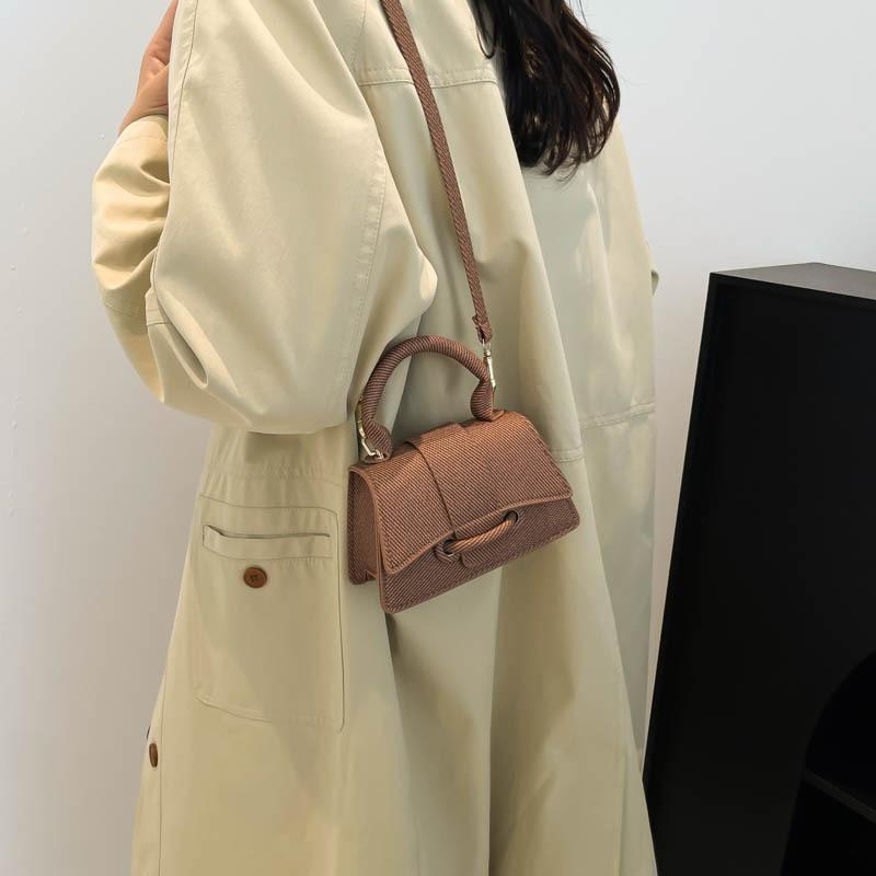 Popular Fashion Mini Handbag New Solid Color High Texture Women's Shoulder Messenger Bag