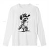 Racoon Cowboy Funny Meme T Shirt Unique Design for Western Fashion Lovers Vintage Washed Streetwear Fashion Stretched Homme
