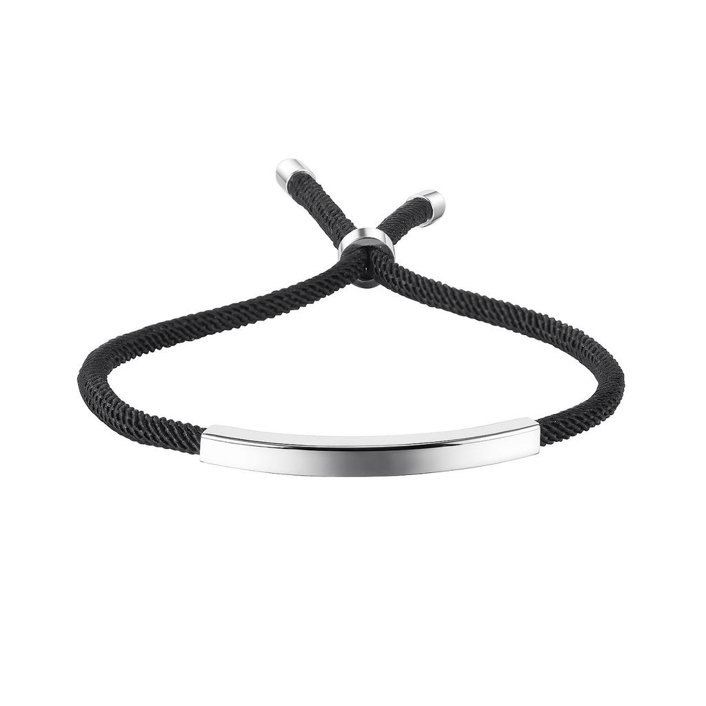 2026 European and American simple niche personalized woven fashion titanium steel couple bracelet