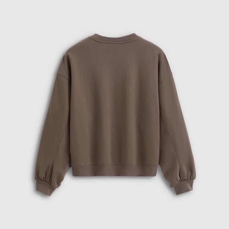GAP Women's Flocked Logo Loose Long-Sleeve Sweatshirt