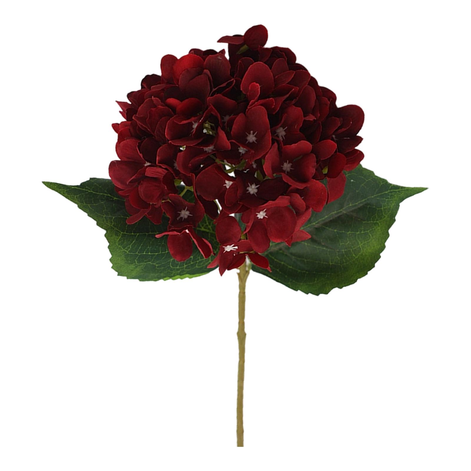 

Single Artificial Hydrangea Flower - Elegant Home Living Room Decoration And Wedding Bouquet One Size винний