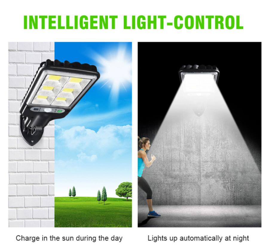 360° Solární LED Nástěnné Pouliční Světlo Lampa PIR Senzor Ovládání Lampa Vodotěsná Venkovní