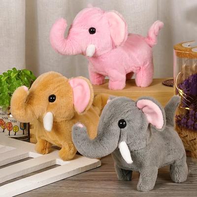 Cute Electronic Simulation Pet Elephant Plush Toy Robot Elephant Interactive Automatic Moving Stuffed Animal Peluche Doll
