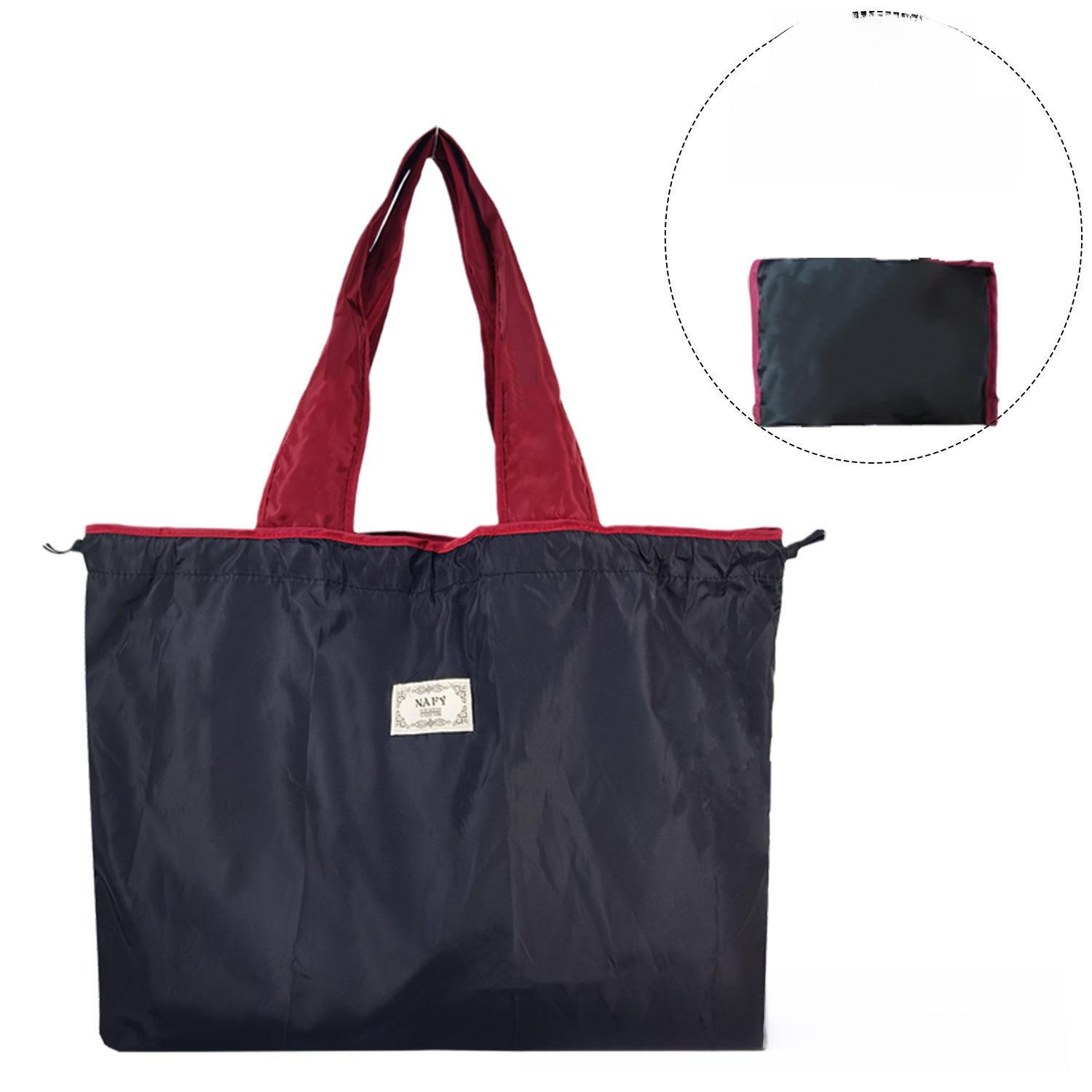 

Однотонная сумка на шнурке: Экологичная складная сумка для покупок и путешествий Medium чёрный