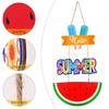 Vibrant Summer Wooden Decorative Hangings For Stylish Beach House Decor Ideas