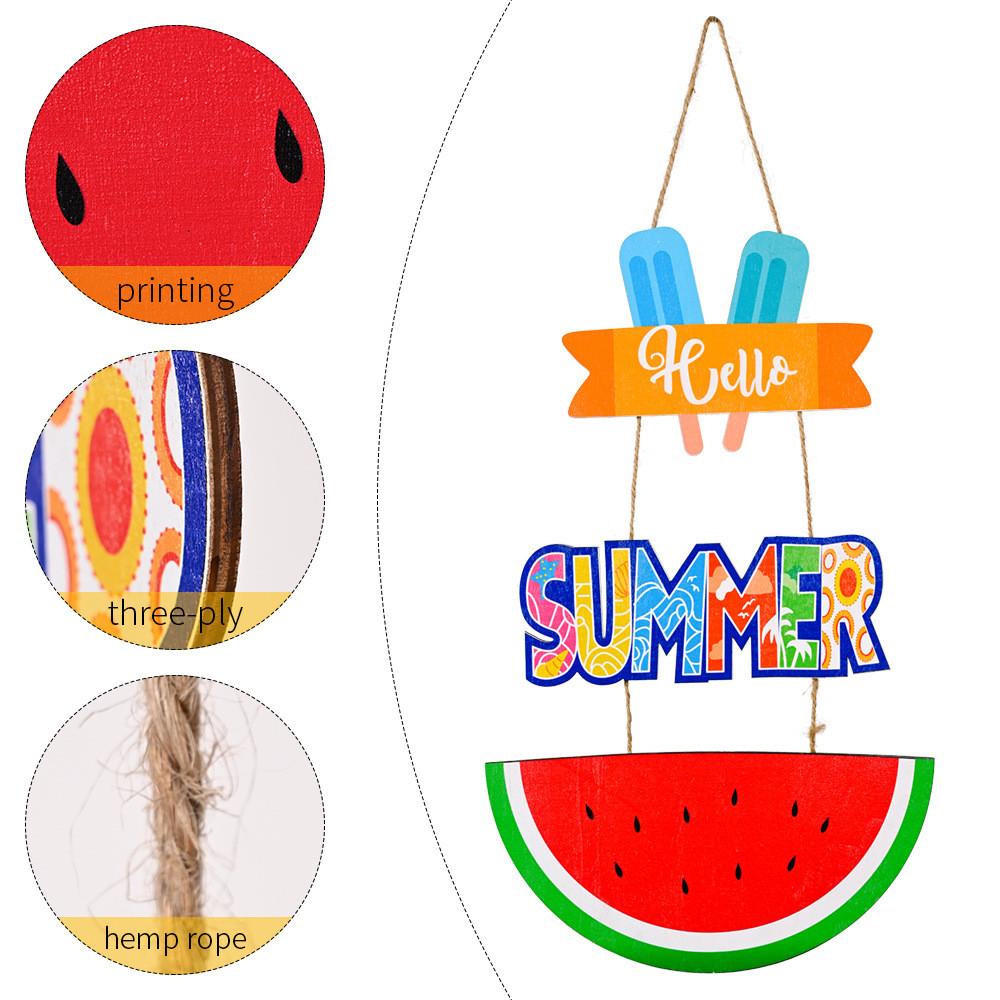 Vibrant Summer Wooden Decorative Hangings For Stylish Beach House Decor Ideas