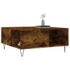 VidaXL Coffee Table Smoked Oak 80x80x36.5 Cm Engineered Wood 830785
