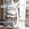 Street Food Festival Menu Luxurious Chiffon Sheer Curtains for Living Room Bedroom Decoration Window Voiles Tulle Curtain