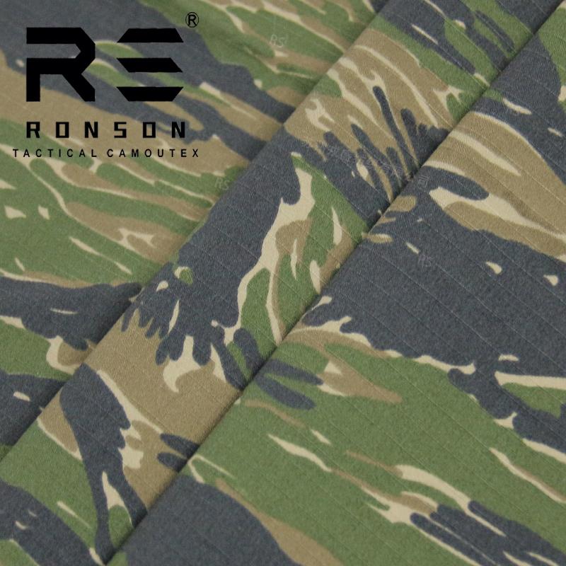 BEPAN Green Tiger-Spotted Desert Tiger-Print MC Ni Cotton Plaid Comfortable Wear-Resistant Outdoor Tactical