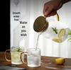 High Borosilicate Glass Teapot Set with Vertical Stripes for Cold Brew in Living Room