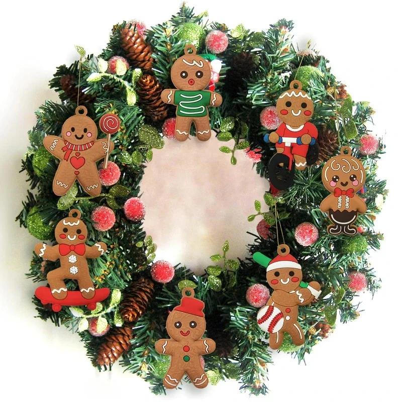 12pcs Sport Gingerbread Man Pendants Christmas Tree Hanging Ornament 2026 Xmas Noel Navidad Home Decoration New Year Gift 2026