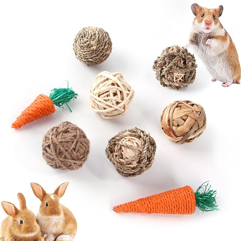 Cumpără 1Pcs Natural Small Animal Chew Toys Pet Teething Toys la prețuri mici — livrare gratuită