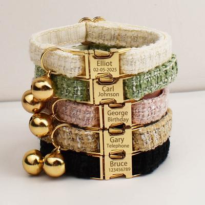 Xiaoxiangfeng Serie Huisdier Halsband Kan Worden Gegraveerd met Nieuwe Katten Halsband Hondenhalsband Schattige Bel Halsband Partij