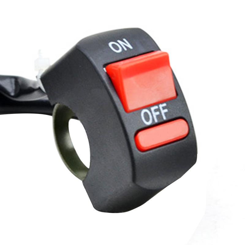 Universal Motorcycle Handlebar Flameout Switch ON OFF Button for Moto Motor ATV Bike DC12V/10A Black