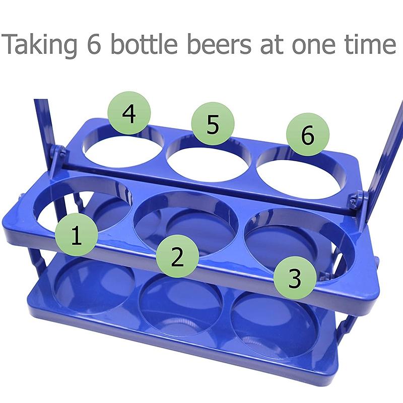 Good-Foldable Beer Bottle Carrier For Outdoor BBQ , Safe, Taking 6 Bottles