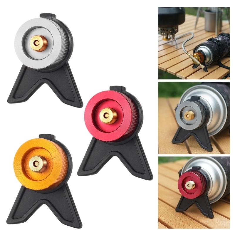 Outdoor Stove Camping Gas Converter Adapter with Fixed Bracket Camping Gas Stove Conversion Head Furnaces Converter