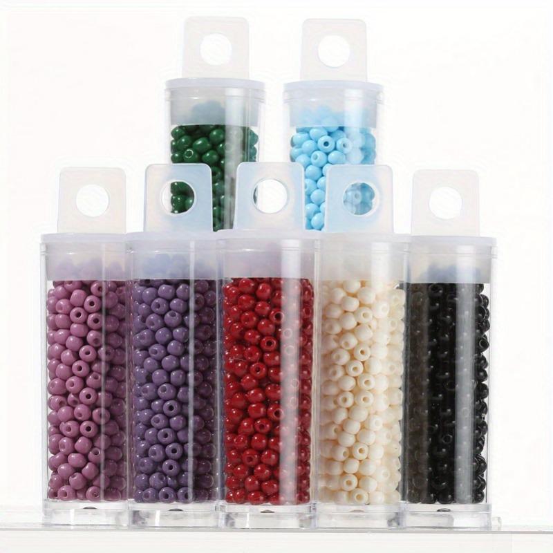 5Pcs Transparent Cylindrical Plastic Bottle Loose Beads Storage Capacity 10g for DIY Beads Storage.