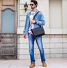 Luufan Men's Genuine Leather Shoulder Bag, A4 Size, Messenger Bag, Large Capacity, Leather Crossbody Bag with Flap, Durable, Retro Design, Dark Brown