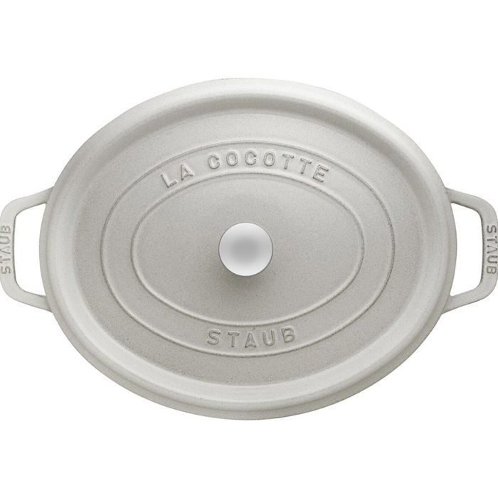 STAUB - Cocotte Ovale en Fonte, 31 cm, Truffe Blanche