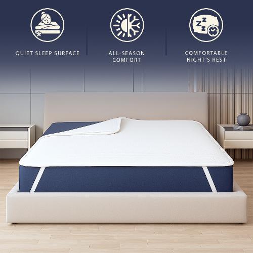 Protège-Matelas Imperméable avec Élastiques | Protection de Matelas Respirante et Antibactérienne 
