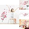 Beautiful 3d Room Peach Blossom Flower Butterfly Vinyl Art Decal For Home Mural Decoration