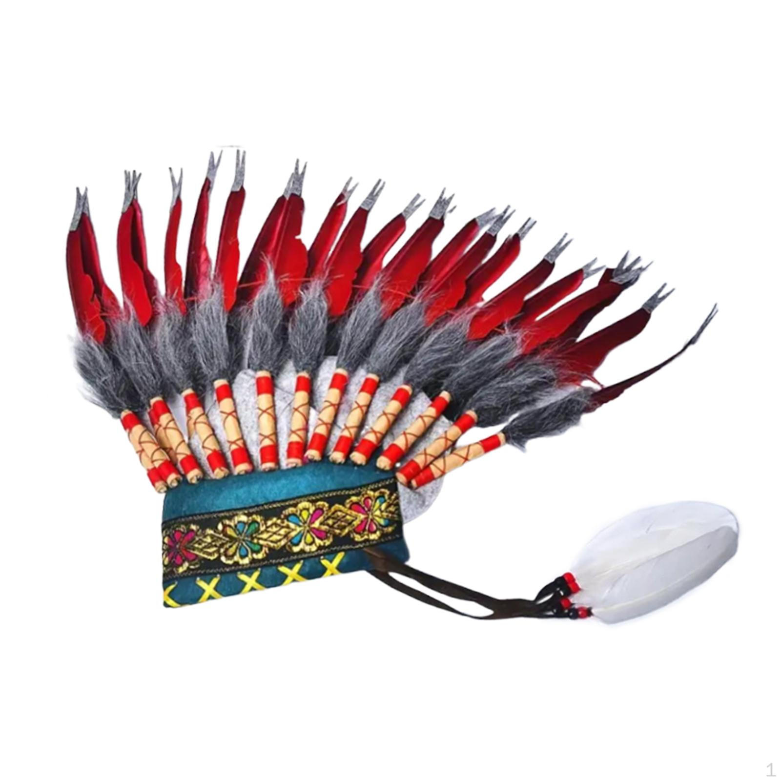 

Головной убор вождя индейцев для танцевального шоу, карнавального сценического выступления, Хэллоуина