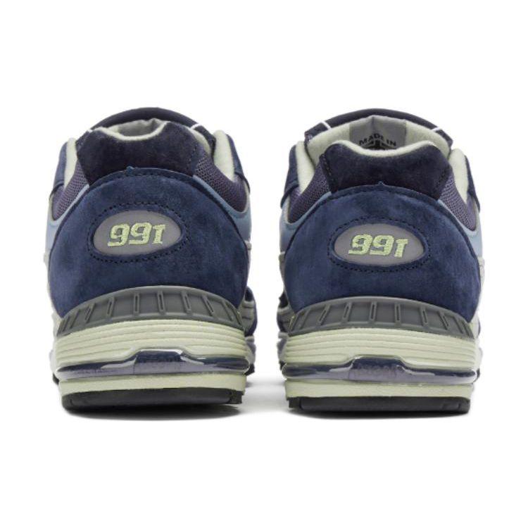 New Balance Nb 991 Classic Color Block Low Top Running Shoes Women Sneaker Blue W991NMP