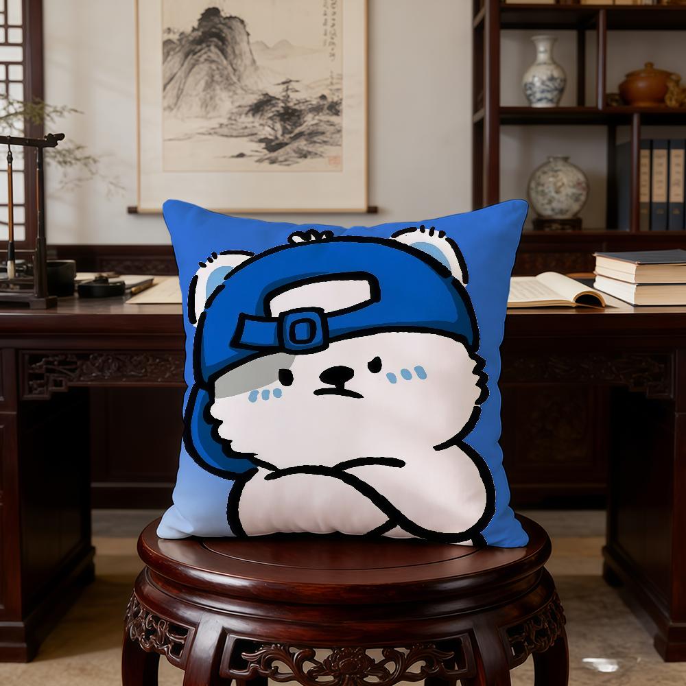 Cartoon Cute Animal Bear cushion cover Home Office Birthday Anniversary Gifts Soft Skin Friendly Cushion Cover