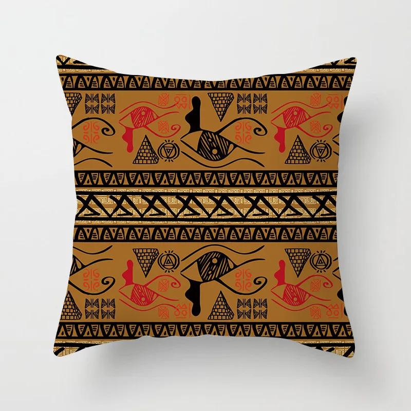 Bohemian Geometric Square Pillowcase Ethnic Retro Sofa Pillow Cover Home Decorative Cushion Cover 45x45cm Throw Pillow Case