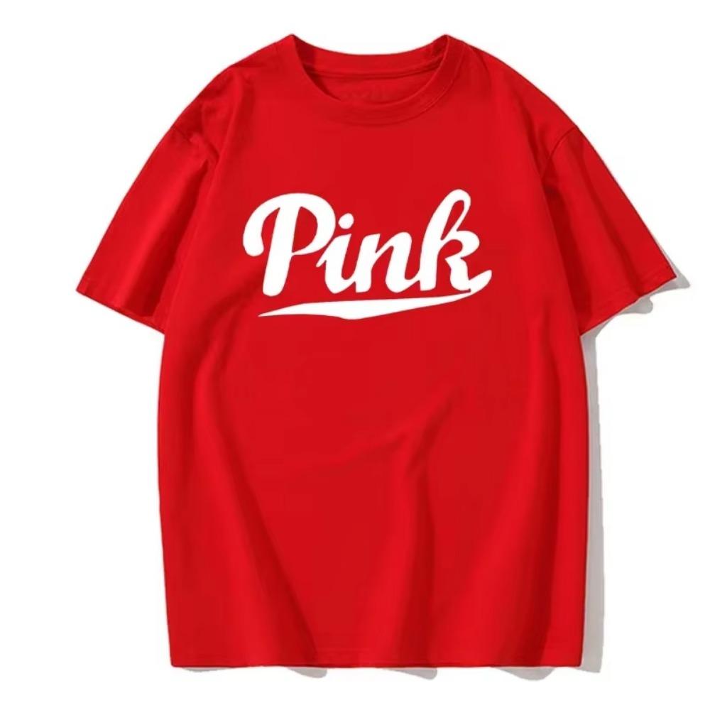 Summer Men's Casual T-shirt Fashionable Letter Printing Versatile Round Neck Pure Cotton Comfortable Short-sleeved Men's Top