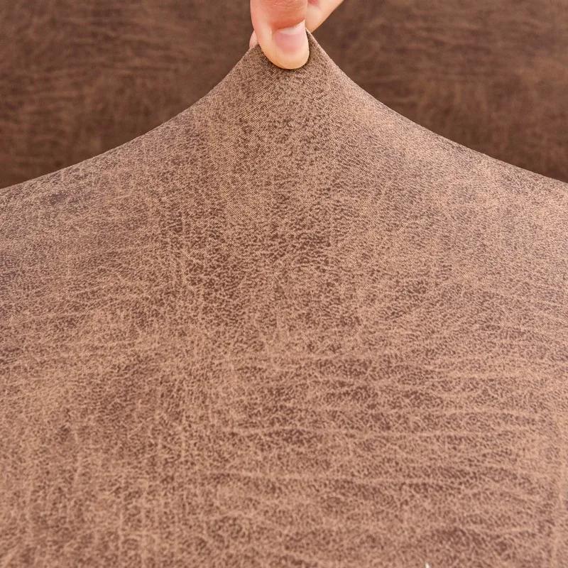 Solid color waterproof, dirty and non-slip sofa cover, single and double all-inclusive imitation cowhide non-slip sofa cover