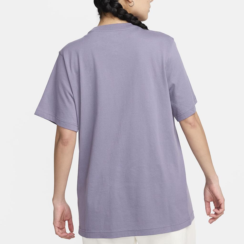 New Nike Drop Shoulder Sleeve T Shirt Women's Purple FD4150-509